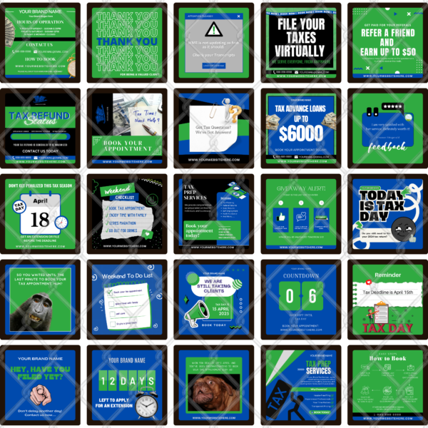 Tax Season Template Bundle 2 (65 Templates Included) - Image 3