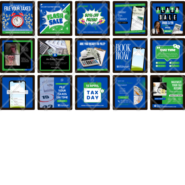 Tax Season Template Bundle 2 (65 Templates Included) - Image 4