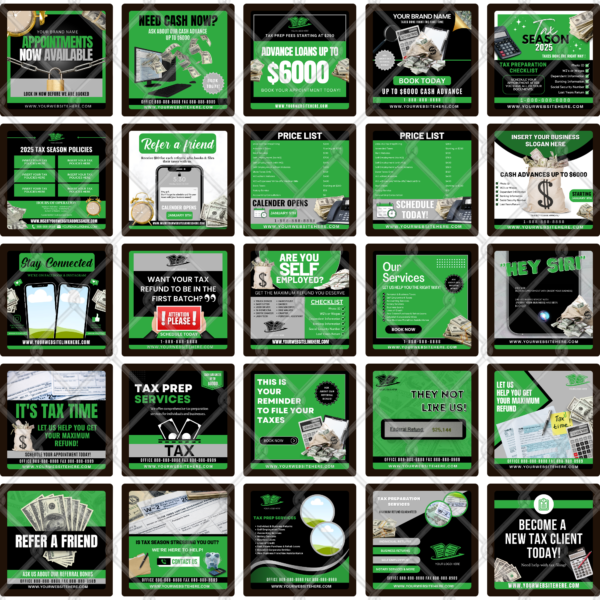 Tax Season Template Bundle 1 (75 Templates Included) - Image 2
