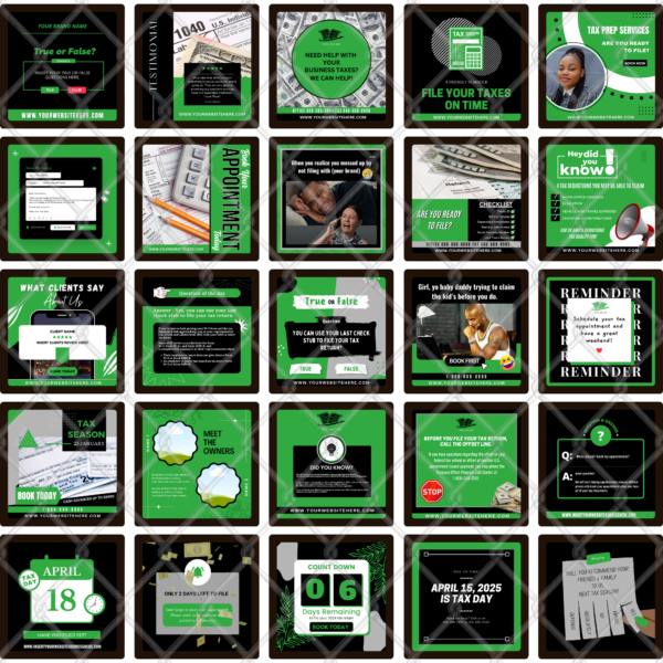 Tax Season Template Bundle 1 (75 Templates Included) - Image 3