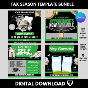 Tax Season Template Bundle 1 (75 Templates Included)